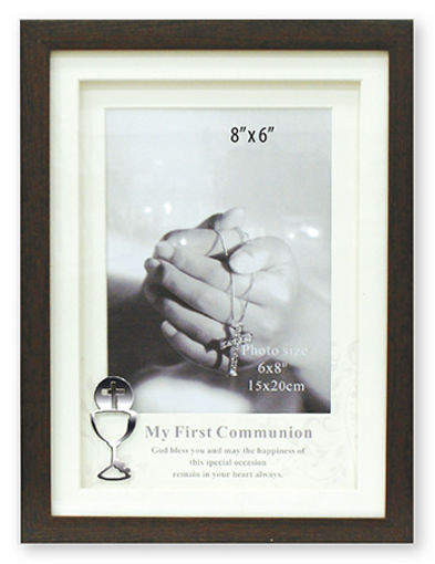 Picture of COMMUNION PHOTO FRAME BROWN